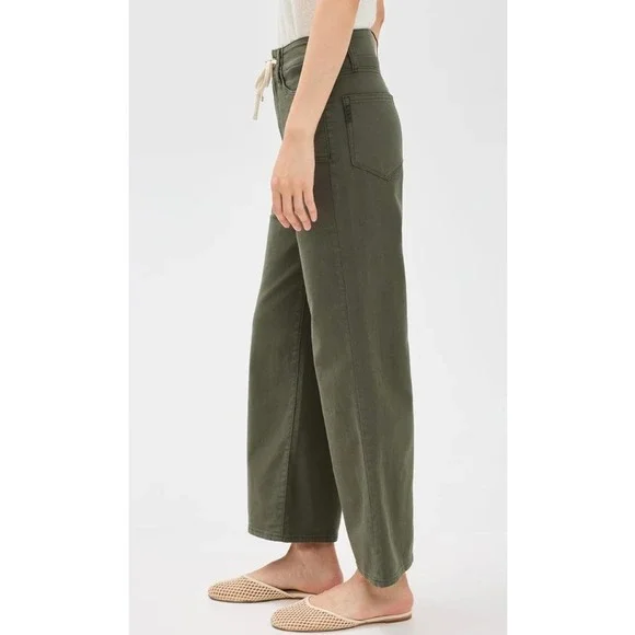 PAIGE Womens Vintage Forester Green Ari Wide Leg Pants NWT - Size 34 16/18 US - Picture 3 of 12